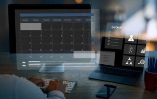 Interfaz de un software de control horario con calendario laboral, planificación de turnos y gestión digital de la jornada